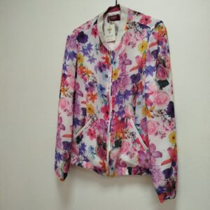 Veste bombée à imprimé floral