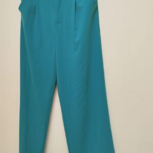 Pantalon droit taille haute Vert
