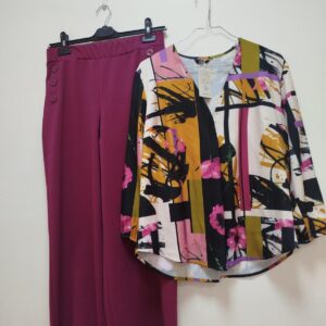 Ensembles imprimés et pantalons colorés Violet