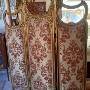 paravent en bois doré