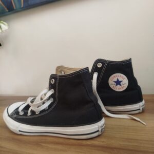 Baskets montantes noires style Converse All Star